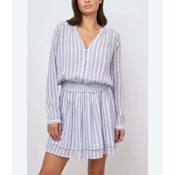 Rails Light Blue Jasmine Dress Rhône Stripe Dress NWT - Picture 1 of 14